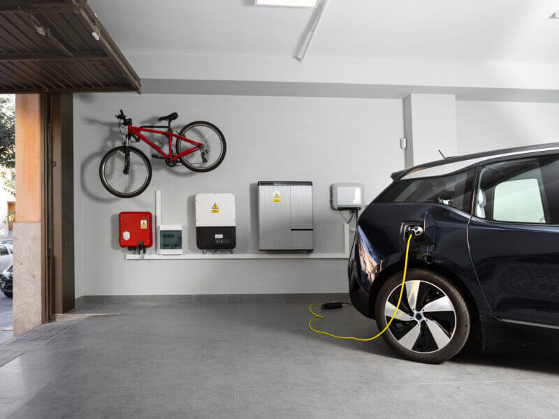 Particular Electric Vehicle Charging Station at home.